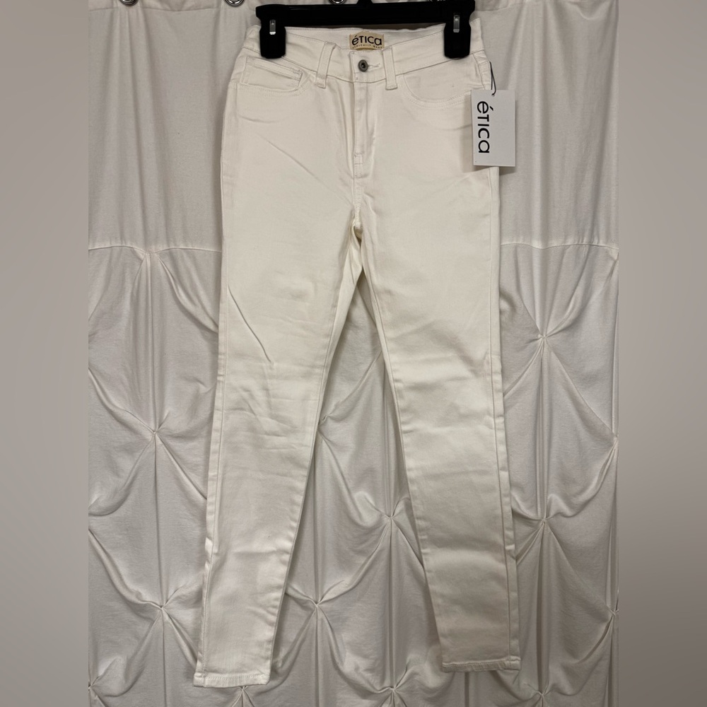 Etica Women's White Skinny Jeans NEW Size 1, XS, 24